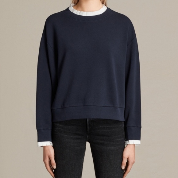 All Saints Tops - AllSaints Agata Sweatshirt in navy I4
